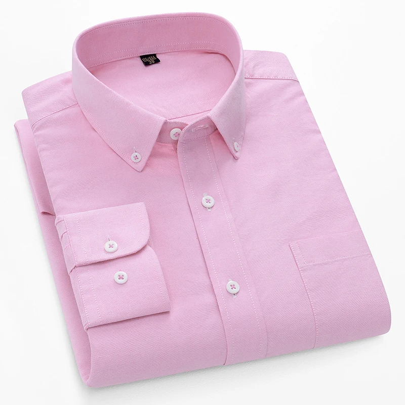 Oxford Cotton Casual Shirt Business - Camicie Oxford a Maniche Lunghe 100%