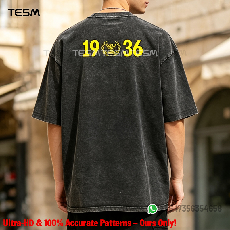 Acid Wash Vintage Graphic T Shirt - T-shirt vintage da uomo in cotone