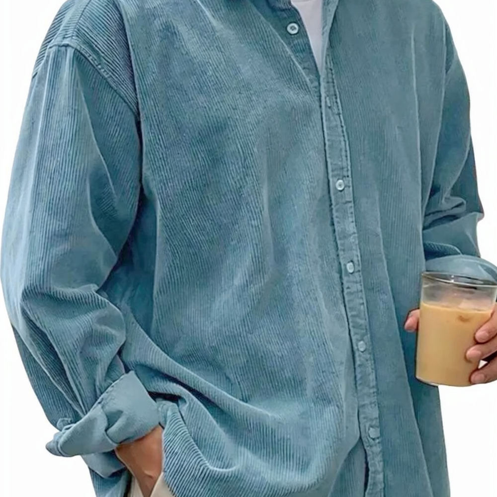Camicie da uomo in velluto a c - Corduroy Button Up Shirt Men recensione e prezzo