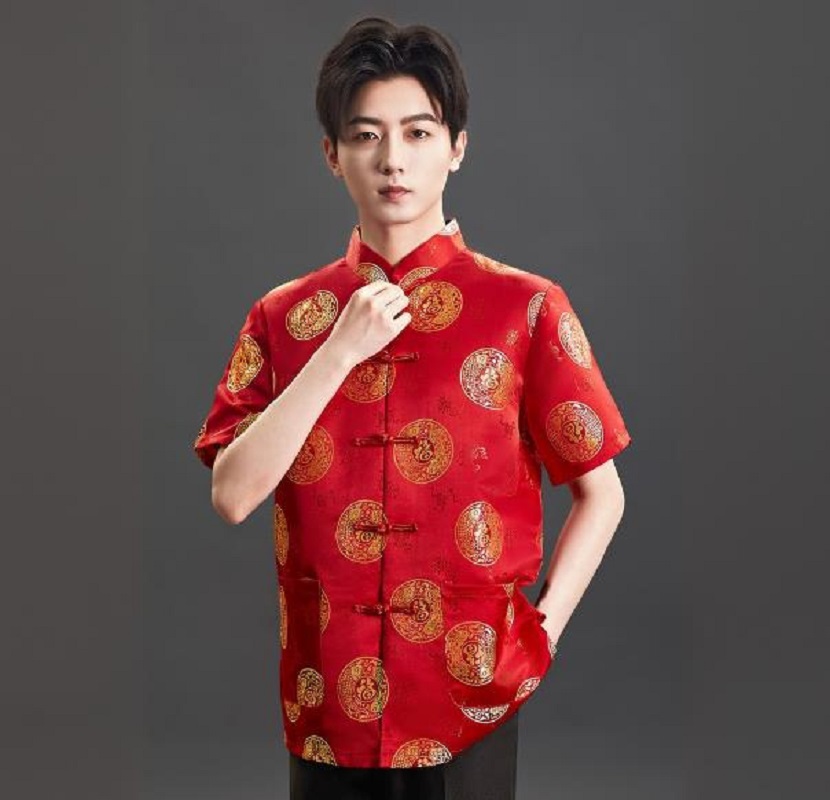 Nuova T-shirt in raso ricamato - Mens Satin Silk Dress Shirt recensione e prezzo